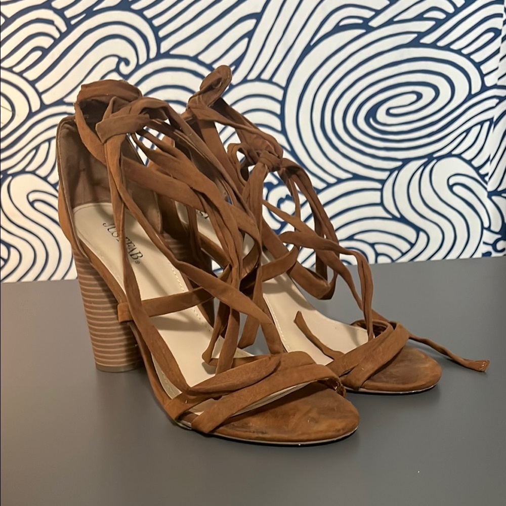 JustFab Brown Strappy Heels